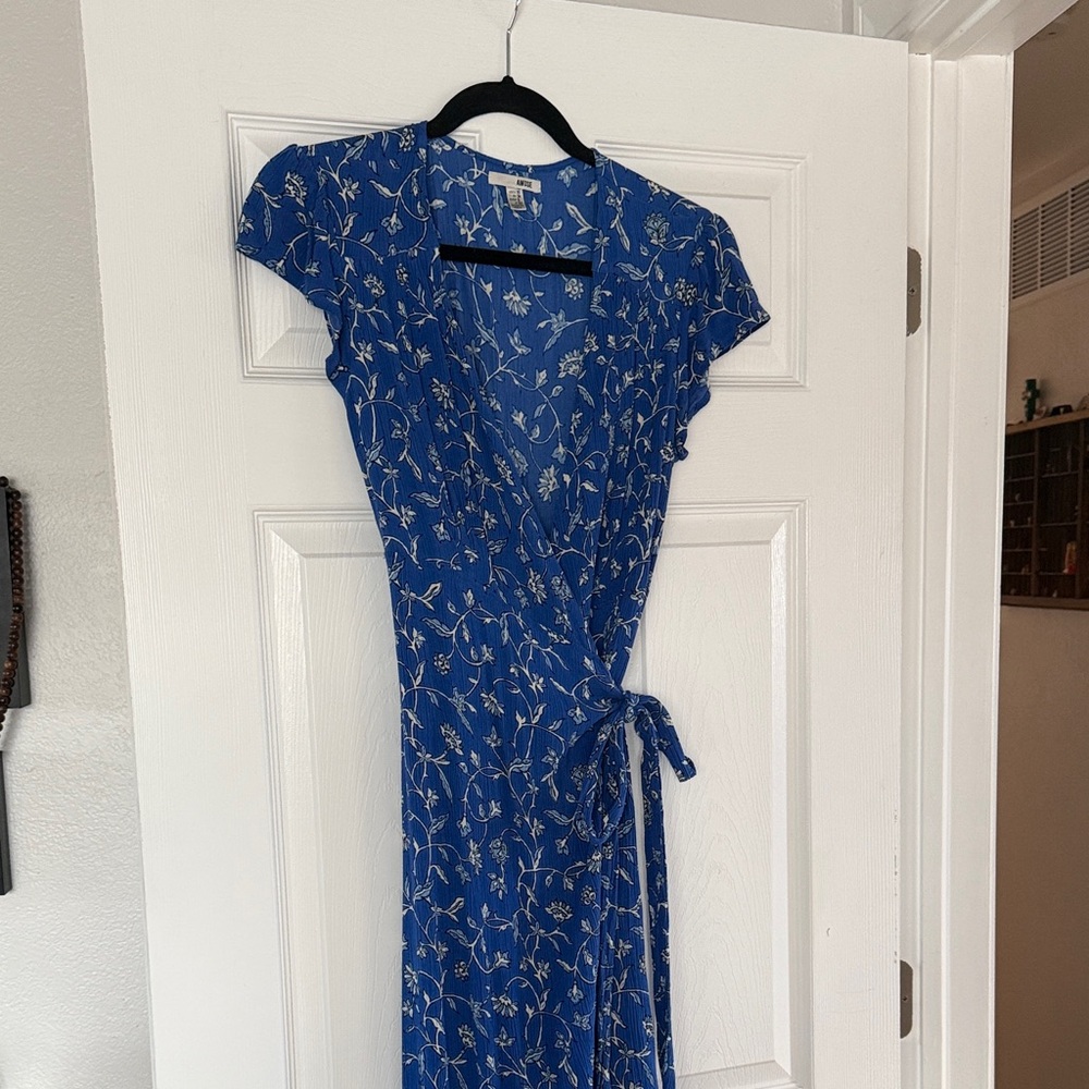 Amuse Society Floral Blue Wrap Dress